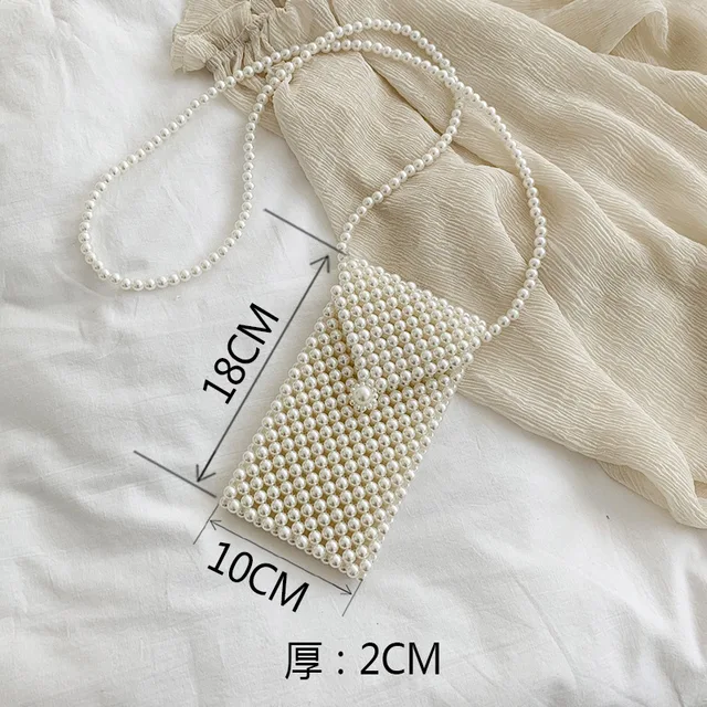 Mini Pearl Bag Handmade Vintage EVA Beaded Fashion Banquet Party Shoulder Bag Female 2019 Wedding Bags Luxury Women's Coin Purse A6