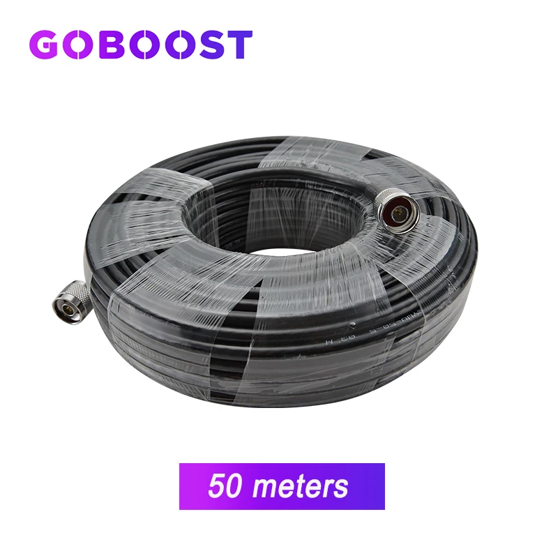 Cavo Coassiale Goboost 50M Con Connettore Maschio N Per Amplificatore Cellulare O Antenna Gsm 2G 3G 4G