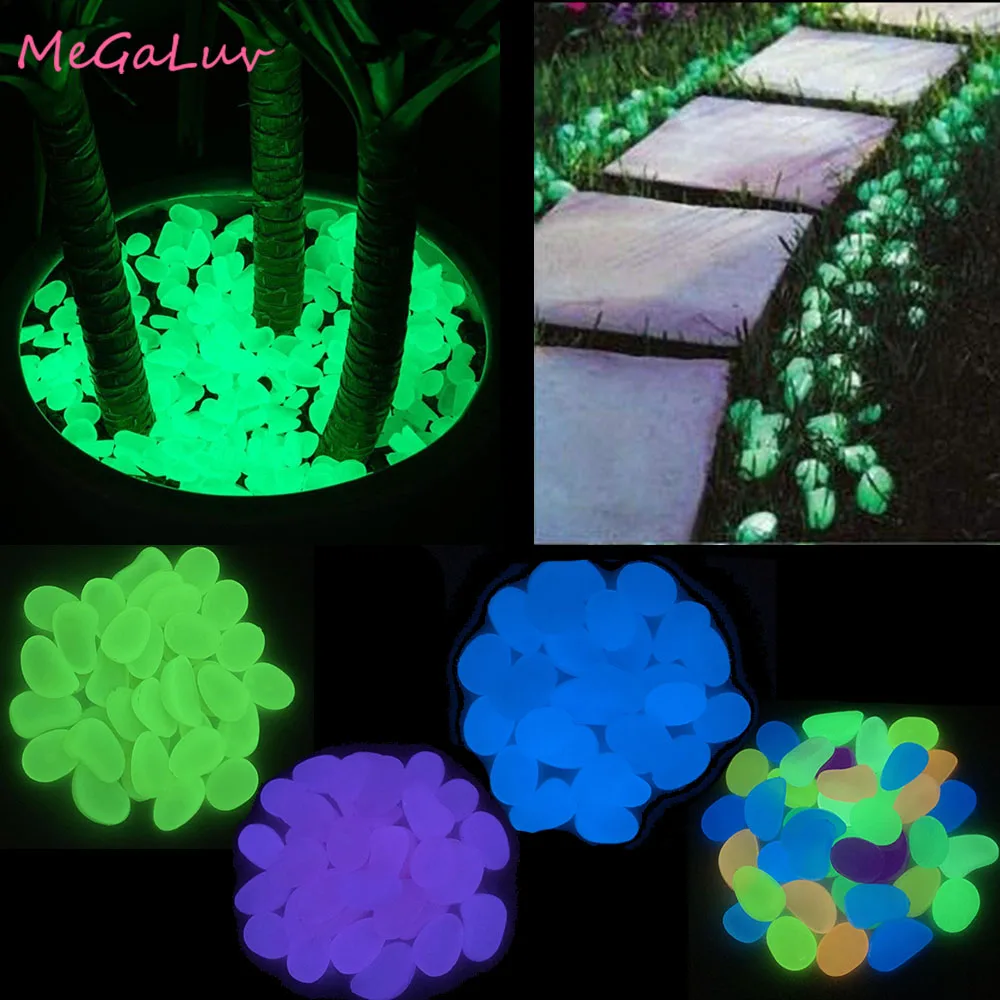 Pierres de jardin scintillantes dans la nuit, 20 ou 40 pièces, pierres lumineuses pour allées de