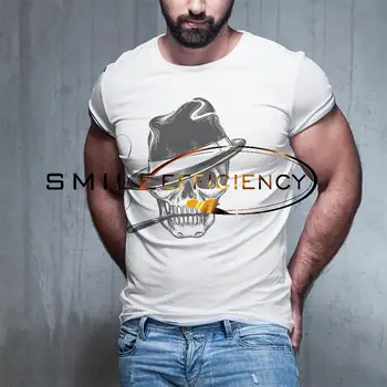 

European Station Trend Men Short Sleevet-shirt Personality Skull Print Round Neck 2020 Summer New Men T Shirt