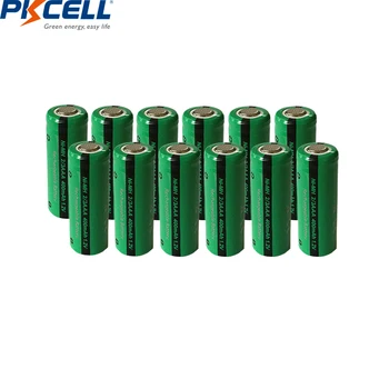 

12pcs PKCELL 1.2V NiMH 2/3AAA Batteries 400mAh Ni-Mh Rechargeable Battery No Tab Flat Top