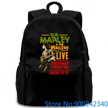 

Bob Marley Black Rasta Vibration Tour 1976 Unisex Reggae Music Merch New Metal women men backpack laptop travel school