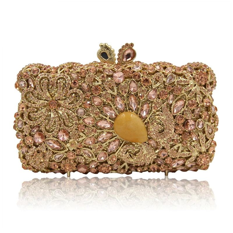 champagne gold clutch bag
