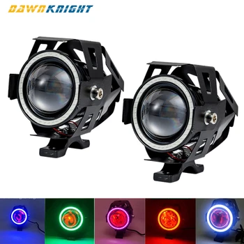 

Auxiliary Motorcycle U7 Led Light Accessories Waterproof Led Outdoor Spotlight Headlight With Lens moto Fog lamp Angel Devil Eye