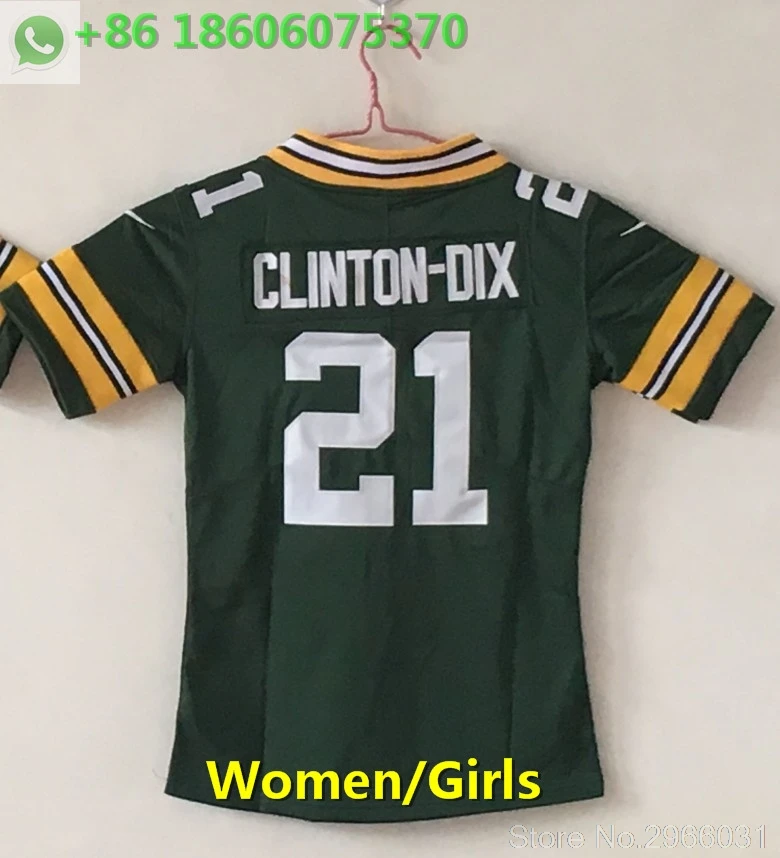 Green Bay shipping A+++ качественная женская майка 12 Aaron Rodgers Clay Matthews 52 Ha Clinton-Dix 21 Jordy Nelson 87 - Цвет: for women