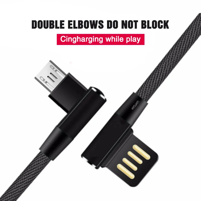 3а Быстрая зарядка Micro USB кабель 90 градусов строка данных для samsung S8 S9 Android Заряженная линия для Xiaomi huawei кабель мобильного телефона