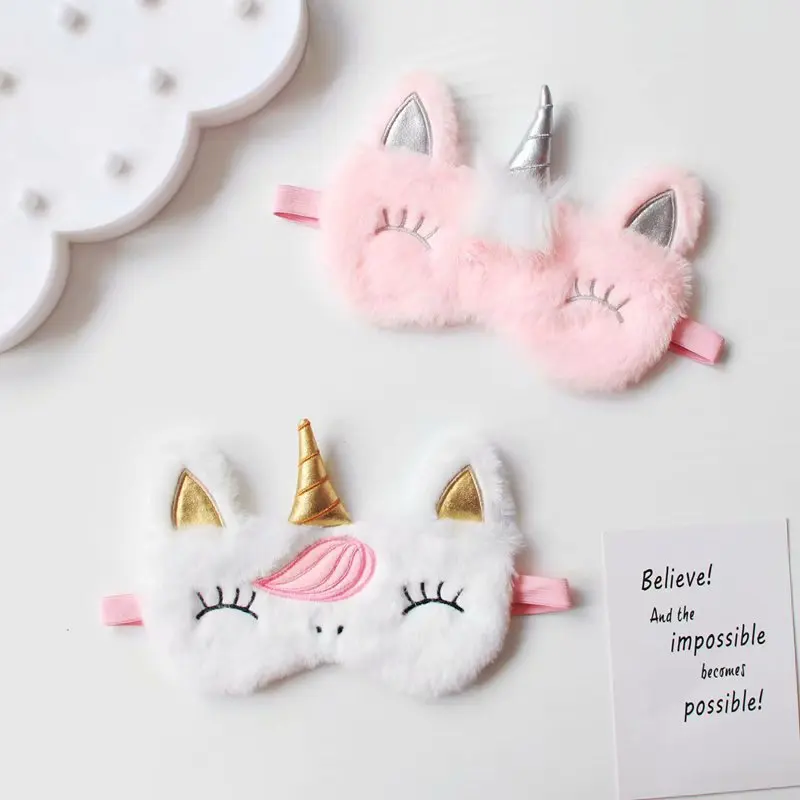 

Japanese-style Sweet GIRL'S Cartoon Unicorn Comfortable Eyeshade Sleep Eye Patch Adjustable