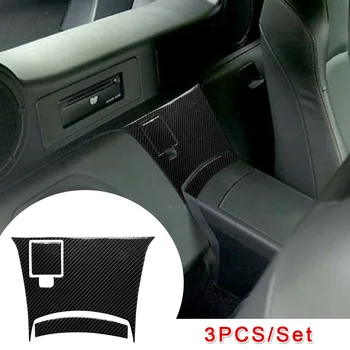 

3PCS Car Stickers For Nissan 350Z 2006-2009 Vehicle Rear Center Console Interior Trim Stickers Carbon Fiber