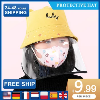 

Kids Anti-fog windproof sand cap outdoor sunscreen fishing suns Protection Face Neck Sun CapHeadband Sun Rain Hat Cap