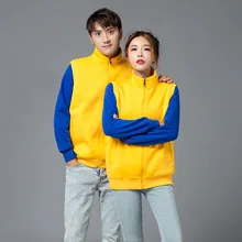 Осенне-зимний стиль для мужчин и женщин, бархатный жилет, настраиваемый логотип для активного отдыха на открытом воздухе, жилет для работы