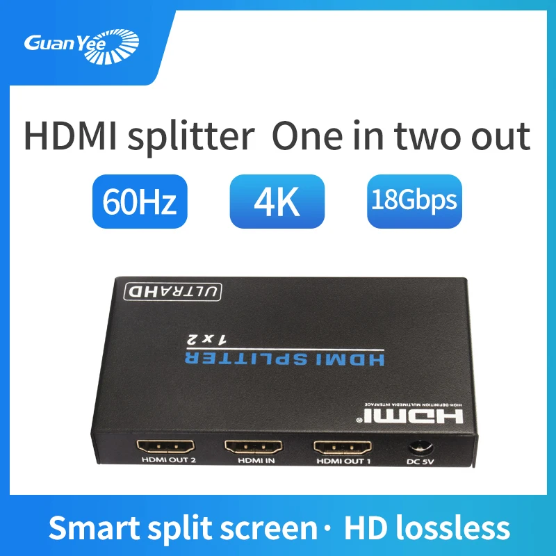 

HDMI 2.0 splitter 1x2 4K adapter 1 in 2 out convert to PS4 TV box HDMI splitter