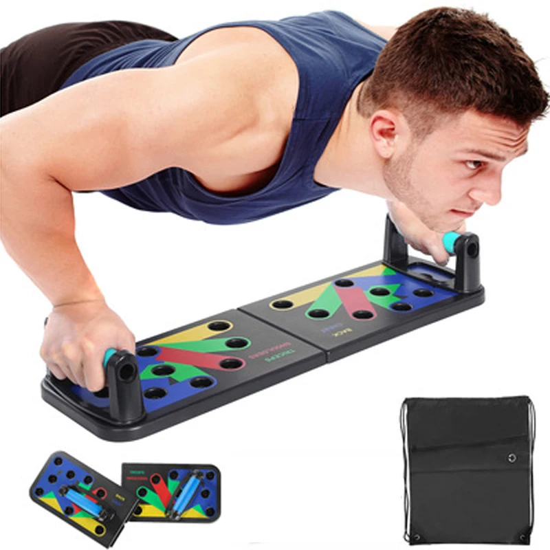 Push Up Stands Strength System Fitness Workout Training Gym Exercise Rack Board 