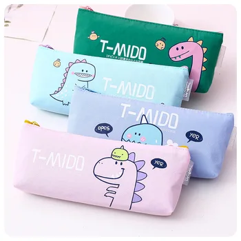 

Cartoon Dinosaur school pencil case Cute Canvas pencil bag box Stationery pen pouch office school supply