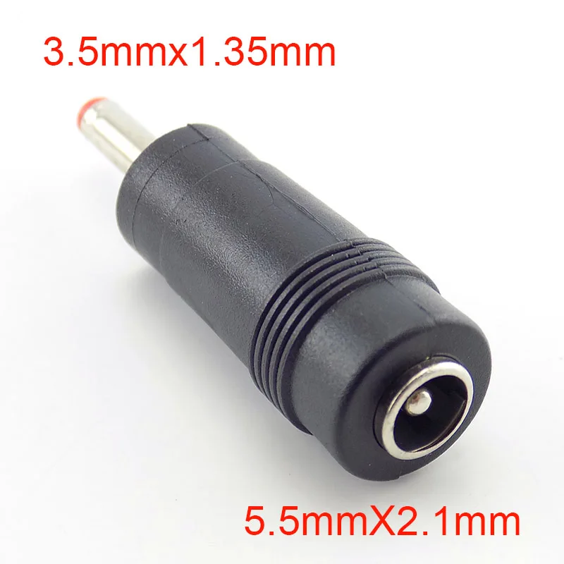 

5/10pcs 3.5mm*1.35mm male to 5.5mm*2.1mm Female Plug DC Power Connector Adapter Laptop AC DC Jack adaptor