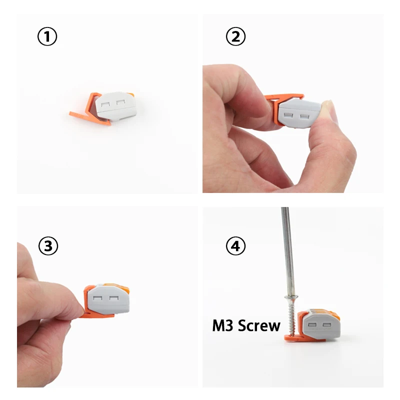 30/50/100PCS 222-413 TYPE universal Compact Wire Connector Wiring Conductor Terminal Block With fixing Accessories Connection