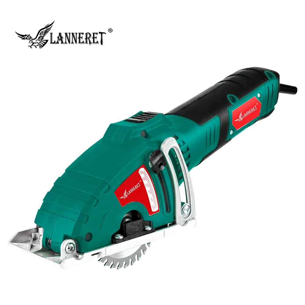 Acheter LANNERET Mini scie circulaire électrique 700W Mini scie outil à main, scie à bois scie à métaux, outils de fixation de Guide parallèle, lames 3 pièces