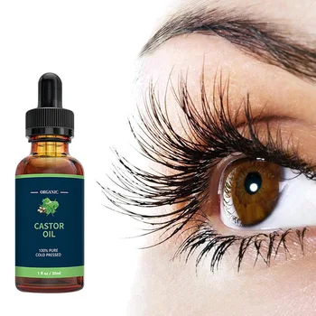

Organic Castor Oil For Eyelashes Eyebrows Hair Growth Smoothing Hair Care Natural Cold Pressed Castor Oil 30ml