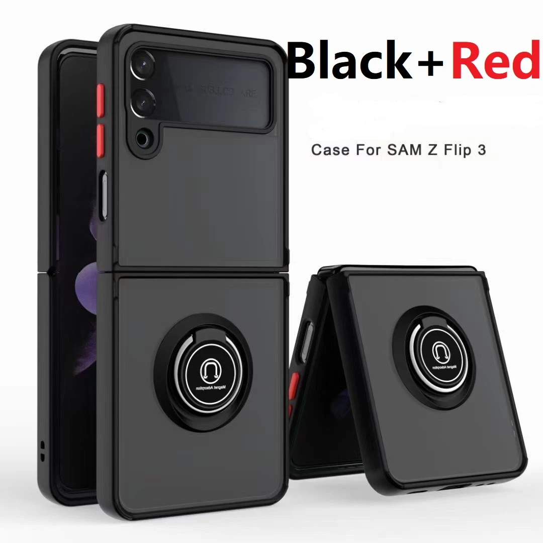 Armor Clear Hard For Samsung Galaxy Z Flip 3 Flip 4 Case 5g Rubber Transparent Holder Ring Silicon Cover Mobile Phone Cases Covers Aliexpress