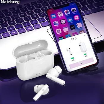 

Wireless Bluetooth Earphone Air 3 TWS Earbuds with Mic Wireless Headphones With Pods Charging Case for iPhone Android