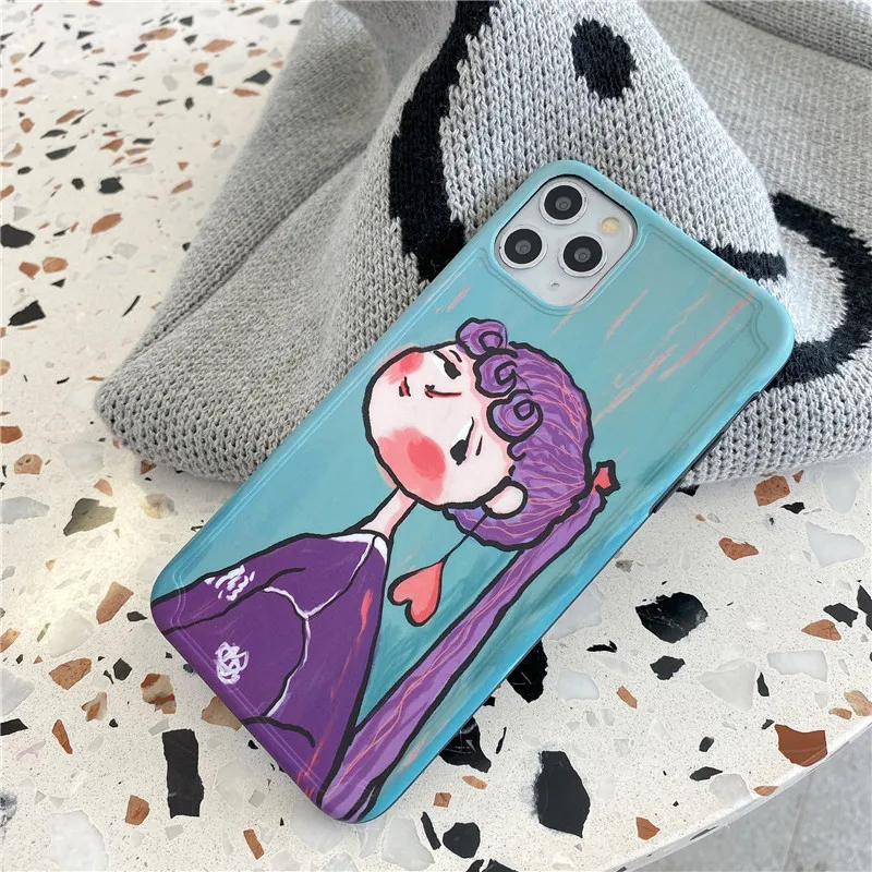 Фиолетовый чехол для телефона iPhone 11 Pro Max XR X XS 7 8 Plus цветные мягкие чехлы
