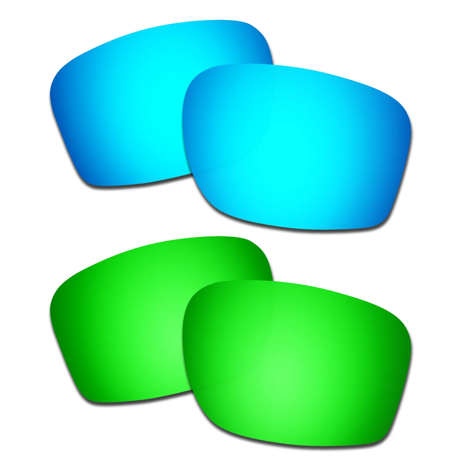 

HKUCO Polarized Replacement Lenses For Chainlink OO9247 Sunglasses Blue/Green 2 Pairs
