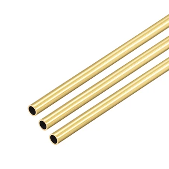 

uxcell Brass Round Tube 300mm Length 4.5mm OD 0.5mm Wall Thickness Seamless Straight Pipe Tubing 3 Pcs