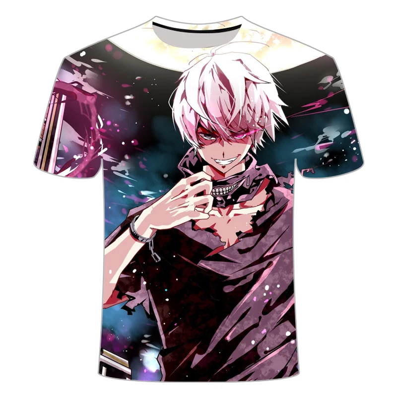 Японская Футболка с принтом tokyo Ghoul 3DPrinted Hot Anime Tokyo футболка изображением