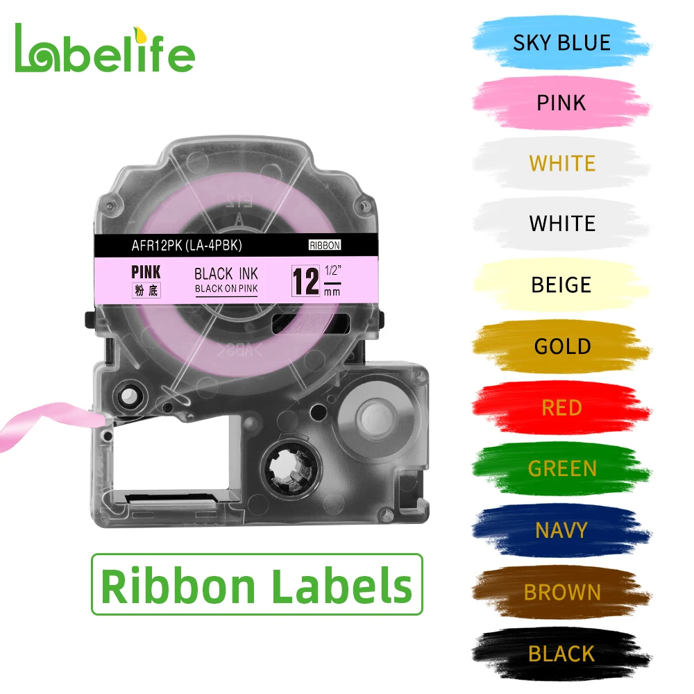 Этикетки Labelife SFR12PK SFR12ZK совместимые с Epson/Kingjim 12 мм для принтера этикеток LW400
