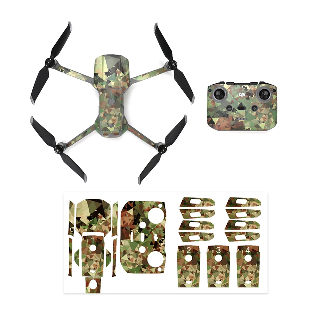 Наклейки из ПВХ для дрона DJI Mavic Air 2 защитная пленка водонепроницаемые наклейки с
