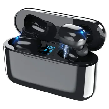 

5.0 Bluetooth Earphones TWS Wireless Ipx7 Waterproof Touch Control with LED Display Earbuds 9D HIFI Stereo Earbud Headset Gamer