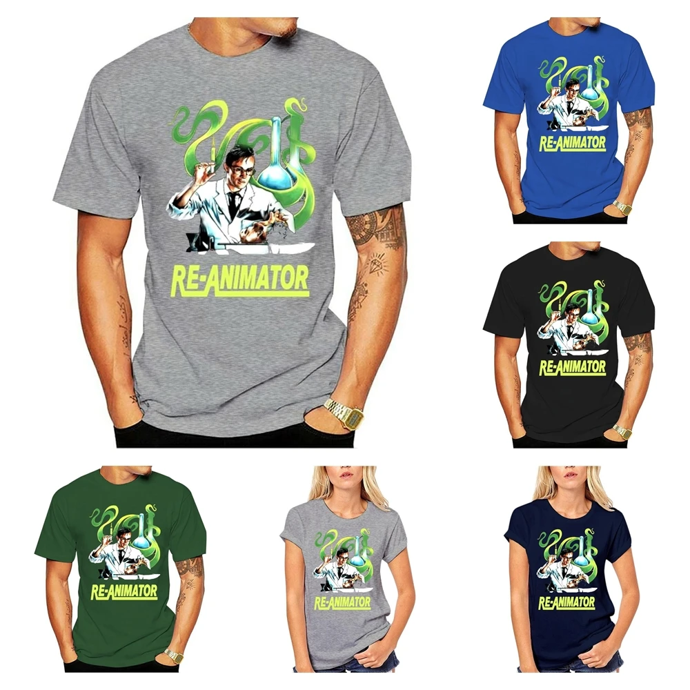 Reanimator Classic 80s Horror T Shirt Quick Funny Men White T-shirt Tshirts Black Tee Top Print Premium Quality O Neck | Мужская одежда