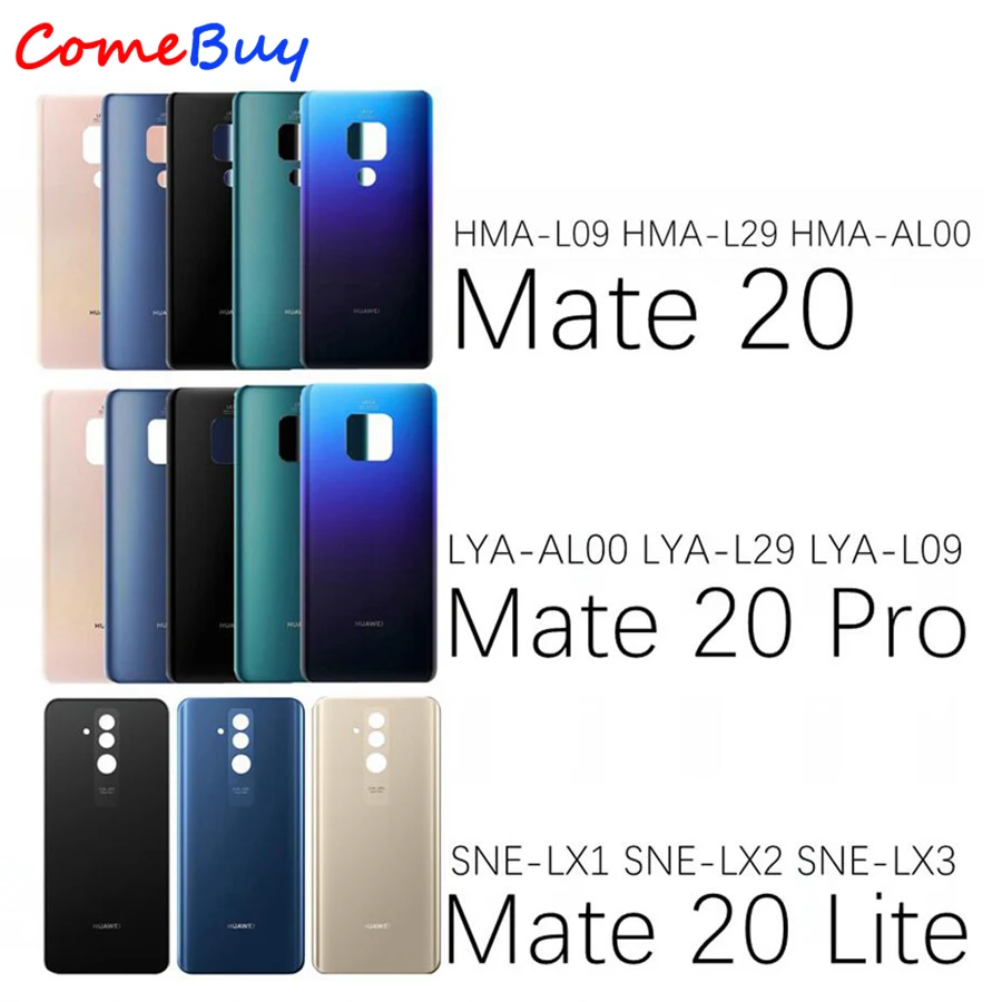 

For Huawei Mate 20 Pro Battery Cover Back Glass Panel Rear Door Housing Case For Huawei Mate 20 Lite Battery Cover Mate20 Window