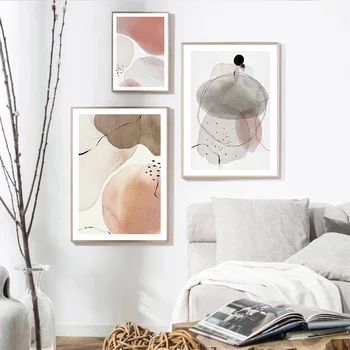 

Abstract Modern Canvas Painting Ink Splash Art Prints Color Block Posters and Prints Colorful Wall Pictures Living Room Decor