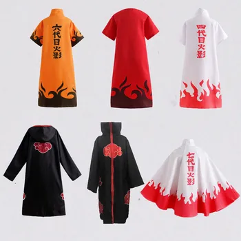 

Anime NARUTO Cosplay Costume Uchiha Itachi Uchiha Sasuke Uzumaki Naruto Akatsuki Stand Collar Cloak Windbreaker Headband Ring