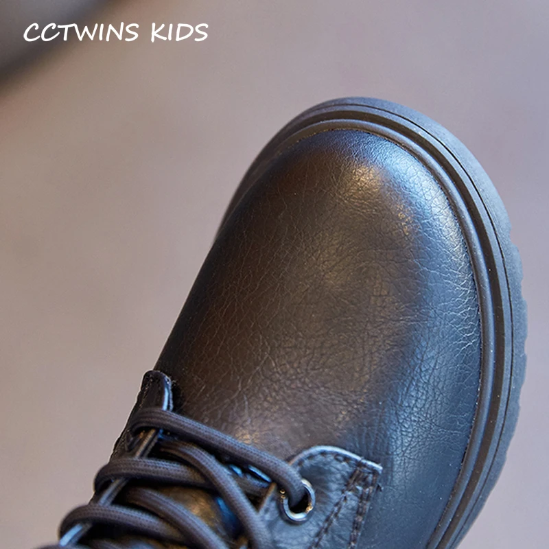 CCTWINS/детская обувь; коллекция года; сезон осень; модные черные повседневные Ботинки martin для девочек; обувь в британском стиле для мальчиков; модельные ботинки; MB113