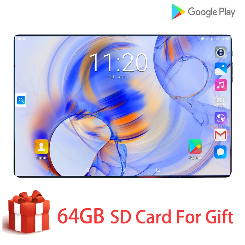 

2020 New 100% Original 10 inch Tablet Pc Octa Core 4G Phone Call Google Market GPS WiFi FM 10.1 Tablets 6G+128G Android 9.0 tab