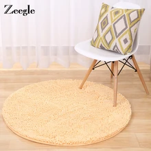 Zeegle круглый ковер из синели с длинными волосами, ковер для гостиной, ковер для детской комнаты, мягкий и пушистый теплый, Индивидуальный размер, диаметр 60,80, 100 см