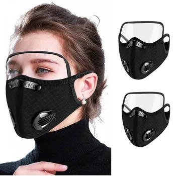 

2pcs Cycling Filter Pm2.5 Anit-fog Breathable Dustproof Bicycle Respirator Protection Dust With Eye Shield Large Stock Send Fast