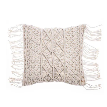

45*45cm Bohemia Style Handmade Cotton Macrame Fringe Throw Soft Pillow Cases Cover Pillowcases for Household Items