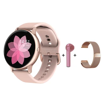 

Women Smart Watch+Strap+Earphone/Set Smartwatch Blood Presure Oxygen Multi-Sports Mode Fitness Tracker Upgrade DT88 VS SG 2 S20