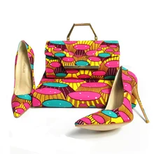 Красивый комплект из парафинированной ткани и сумочки с принтом в Анкаре; комплект из женских туфель; обувь разных стилей по индивидуальному заказу; размеры 36-43 A12-6