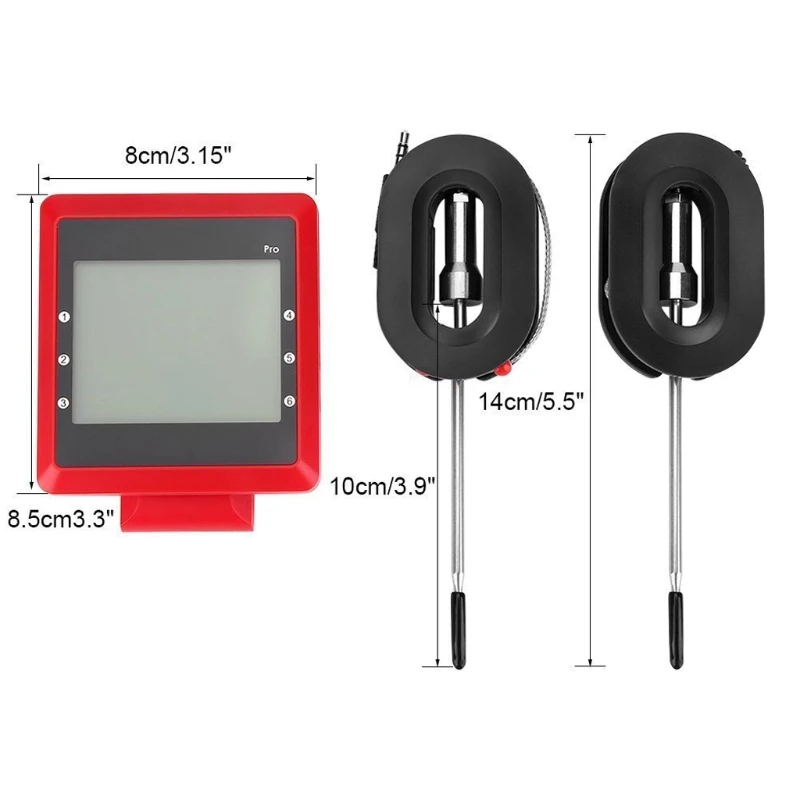 

Wireless Bluetooth Smart BBQ Thermometer Smart Cooking Thermometer with Probes