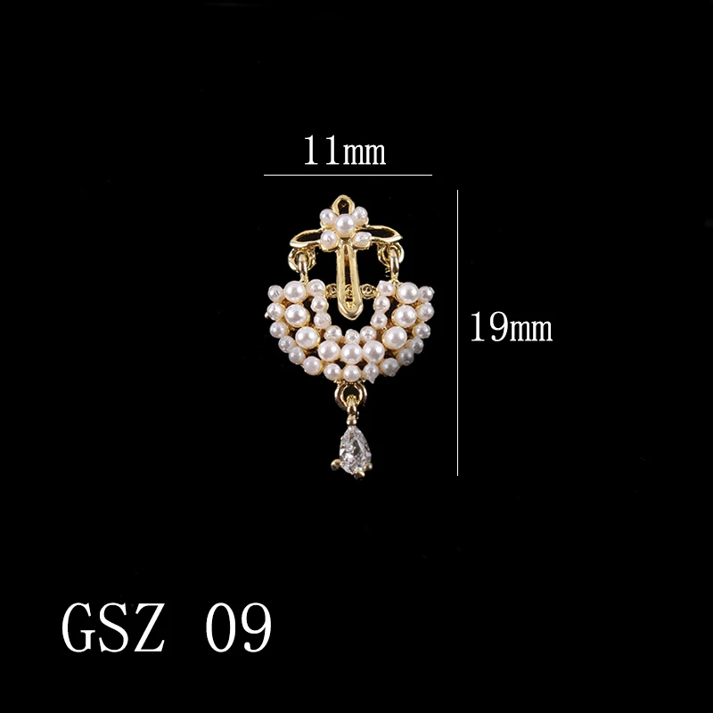 GSZ 09 2pcs Дизайн в китайском стиле, 3D хрустальные стразы, Золотая рыбка, Милая мышка, слитки, сплав, украшение для ногтей, украшения для ногтей, аксессуары - Цвет: GSZ 09 2pcs