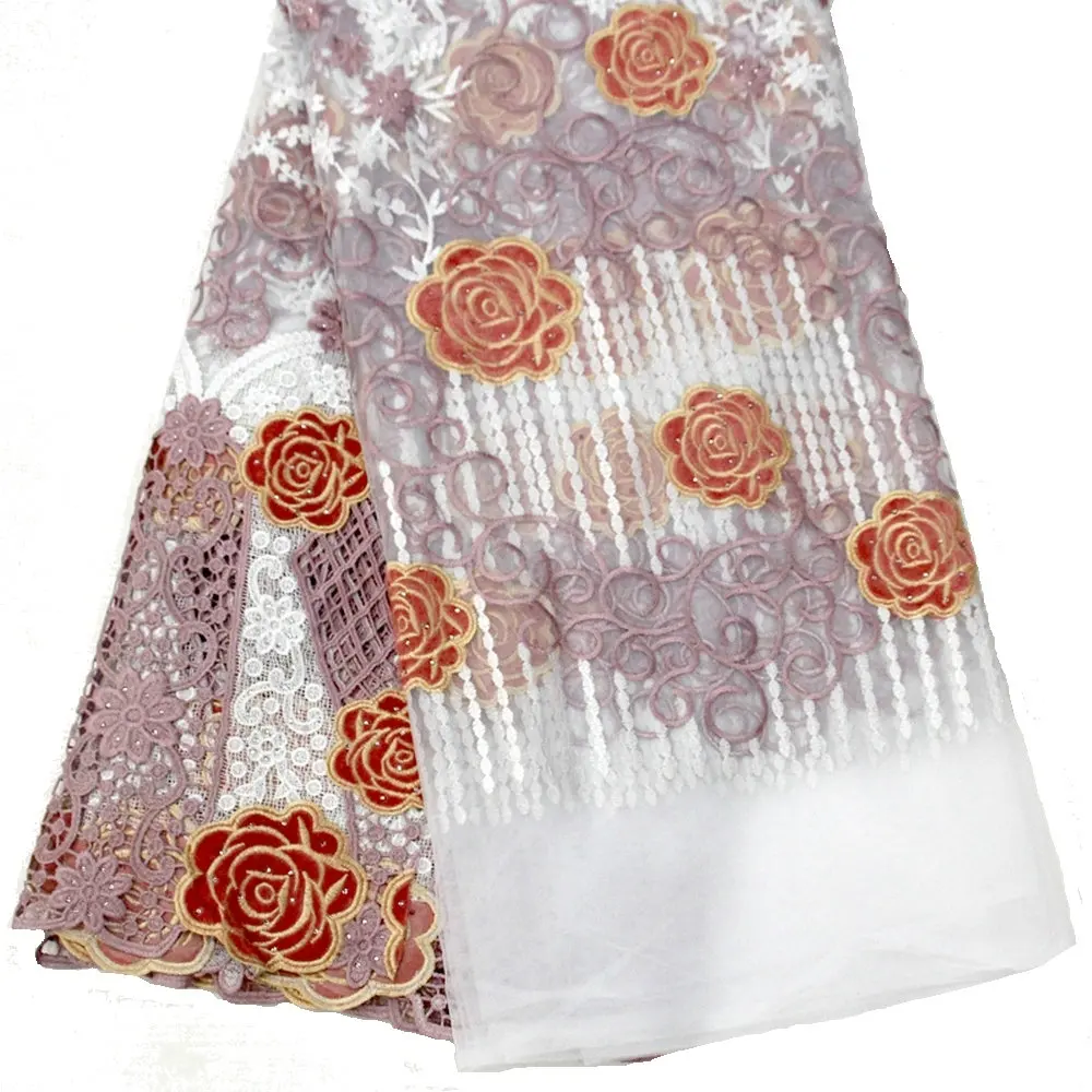 

Blush Pink French Net Lace Fabric 2019 High Quality Lace with Stones Embroidered Tulle Fabric Laces for Wedding Dress 5 Yards