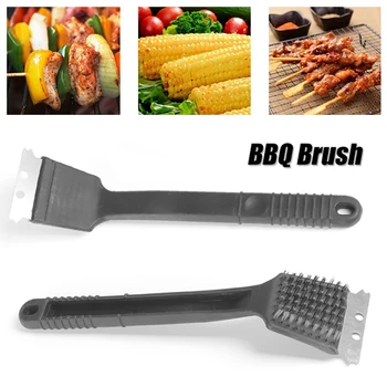 

1Pc BBQ Cleaning Brush Long Handle Barbecue Grill Oven Cleaning Corner Copper Wire Brush Copper Wire Sponge Shovel DROPSHIPPING