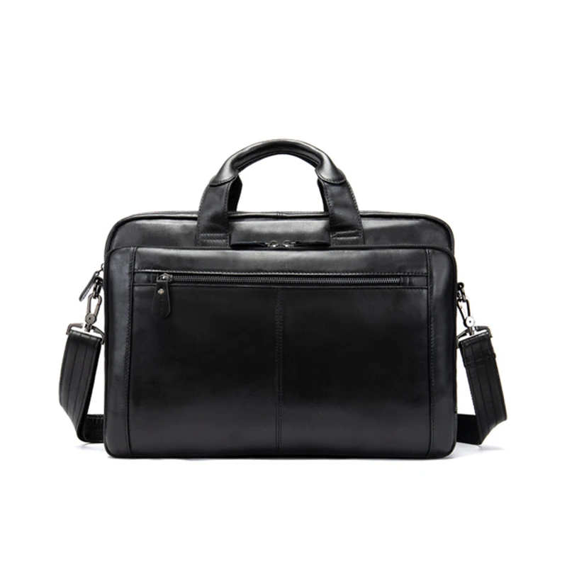 Luufan мужские сумки на плечо из натуральной кожи, мужские деловые портфели, сумка для ноутбука, мужские сумки ts, сумка-мессенджер - Цвет: Black
