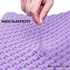New TPE Cool Breathable Bed Pillow Protection Cervical Washable Pillows With Pillowcase For Neck Message Sleep Travel Purple 4