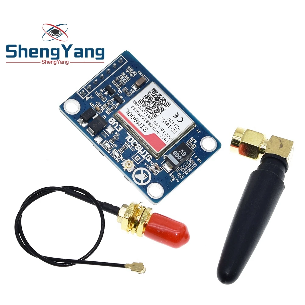 Беспроводной GSM GPRS модуль TZT SIM800L V2.0 5V четырехдиапазонный с антенной и крышкой