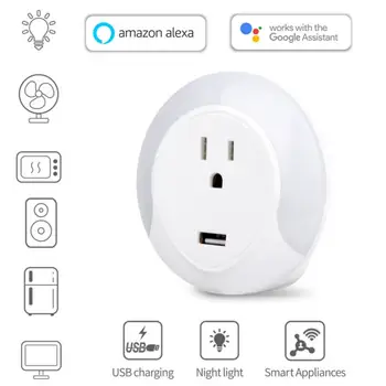

3in1 WiFi Smart Plug Switch Outlet Socket Alexa Google Home Work Remote Control