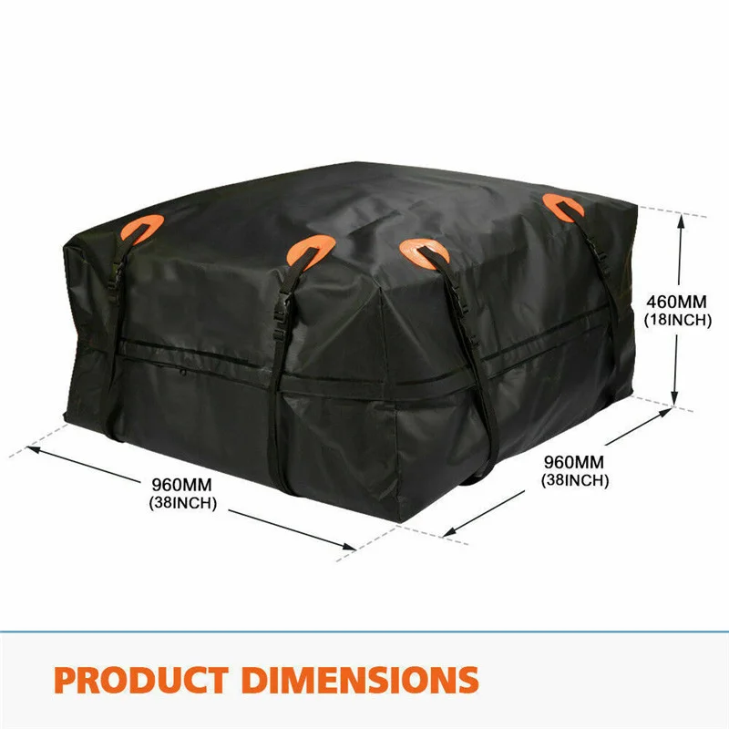 96X96X46 см Универсальный водонепроницаемый автомобильный багажник на крышу, сумка-переноска, черный багаж для хранения, для путешествий, Водонепроницаемый внедорожник фургон для автомобилей
